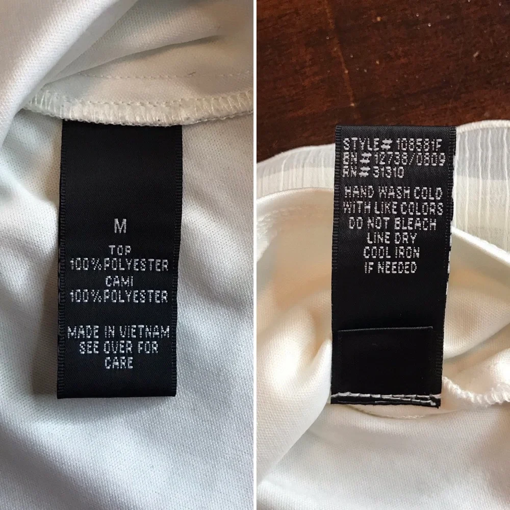 Flutter Sleeve Sheer Chic Cream Blouse Top - Picture 9 of 16